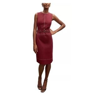 M.M.LaFleur‎ Maude Dress - Contrast Stitch Eco Better Than Denim NO BELT Size 0